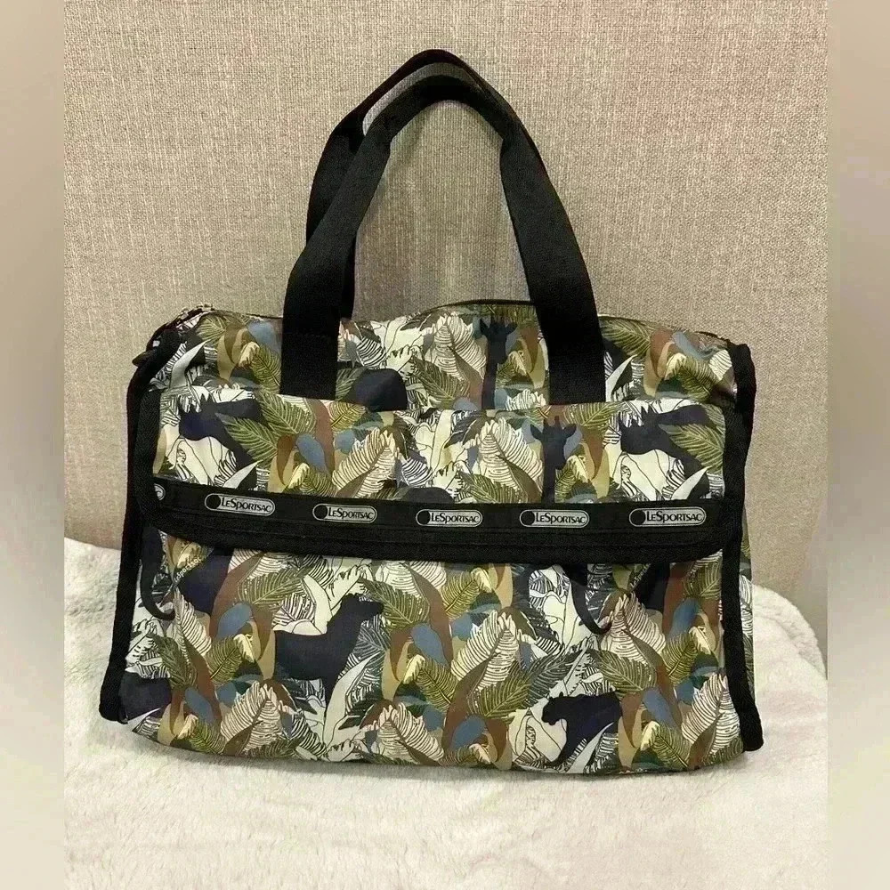LeSportsac Boston bag jungle/safari-themed print.  Weekender Crossbody Bag